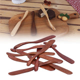 10pcs Wooden Dinner Knife Cheese Spreader Cake Knife Reusable Dinnerware Kitchen Gadgets for Home Kitchen Picnic RestaurantDark Color