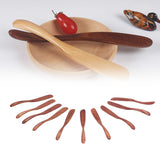 10pcs Wooden Dinner Knife Cheese Spreader Cake Knife Reusable Dinnerware Kitchen Gadgets for Home Kitchen Picnic RestaurantDark Color - Extra Image
