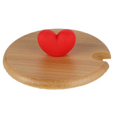 400ml Cute High Borosilicate Glass Cup HeatResistant Mug with Stainless Steel Spoon Bamboo Lid(Love ) - Extra Image