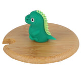 400ml Cute High Borosilicate Glass Cup HeatResistant Mug with Stainless Steel Spoon Bamboo Lid(Dinosaur ) - Extra Image