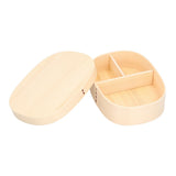 1200ml Food Container Wooden Bento Lunch Box Kids Lunch Containers for Office Camping Picnics Travel - Front View