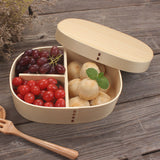 1200ml Food Container Wooden Bento Lunch Box Kids Lunch Containers for Office Camping Picnics Travel