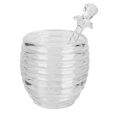 Transparent Honey Dispenser with Lid Spoon Large Capacity Honey Container for Storing Honey - Rear View