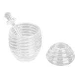 Transparent Honey Dispenser with Lid Spoon Large Capacity Honey Container for Storing Honey - Extra Image