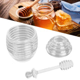 Transparent Honey Dispenser with Lid Spoon Large Capacity Honey Container for Storing Honey