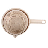 Salad Spinner Fruit Vegetable Dryer Strainer Sifter Manual Vegetables Rice Washing Tool for Kitchen SuppliesBeige