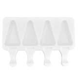 Multi Grid Silicone Ice Bar Mold Heat Resistant Ice Cream Making Mold Kitchen DIY Tool(4Grid Triangular )