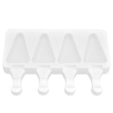 Multi Grid Silicone Ice Bar Mold Heat Resistant Ice Cream Making Mold Kitchen DIY Tool(4Grid Triangular )