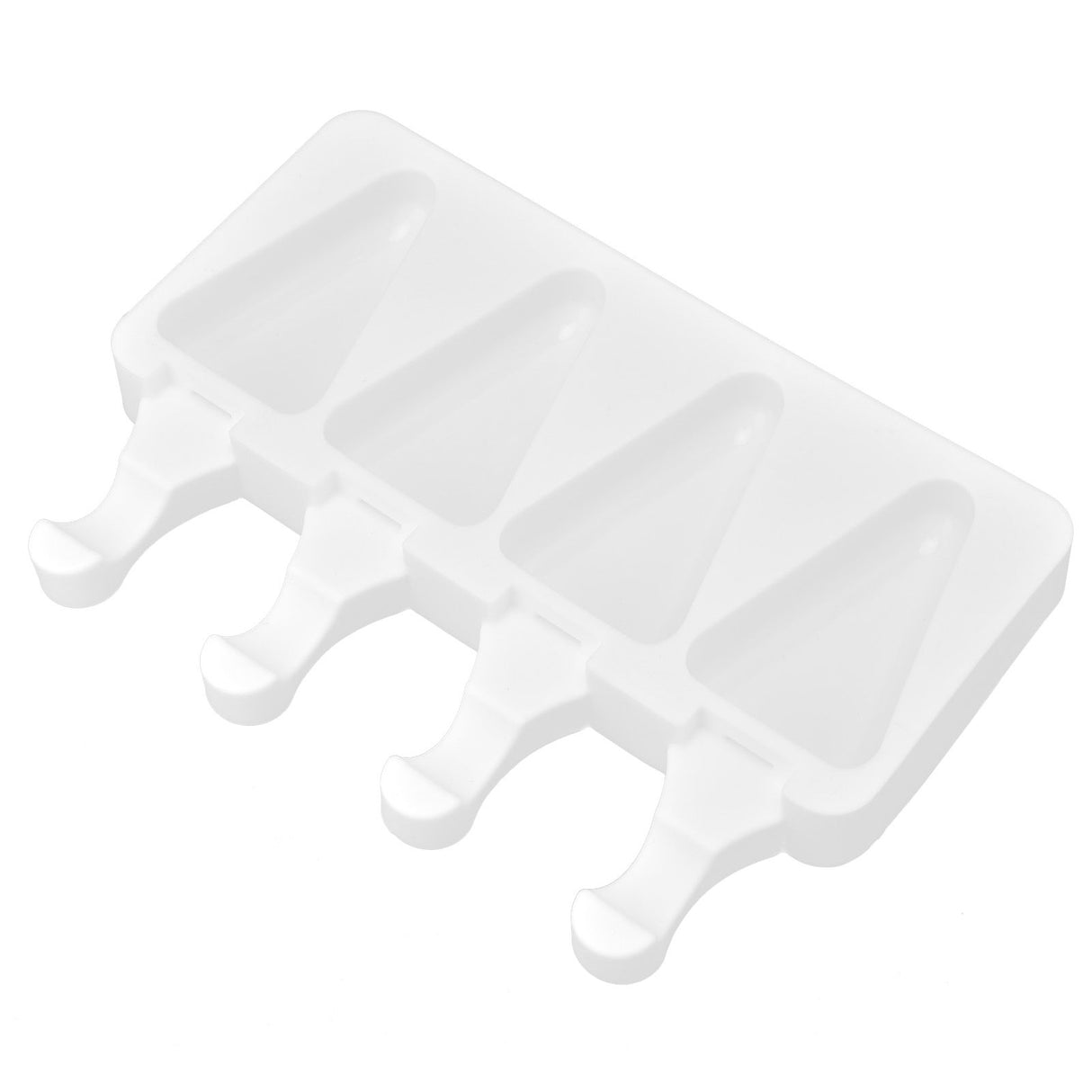 Multi Grid Silicone Ice Bar Mold Heat Resistant Ice Cream Making Mold Kitchen DIY Tool(4Grid Triangular )