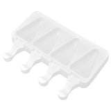 Multi Grid Silicone Ice Bar Mold Heat Resistant Ice Cream Making Mold Kitchen DIY Tool(4Grid Triangular )
