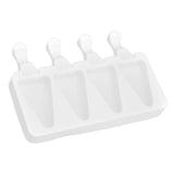 Multi Grid Silicone Ice Bar Mold Heat Resistant Ice Cream Making Mold Kitchen DIY Tool(4Grid Triangular ) - Close-Up Angle