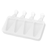 Multi Grid Silicone Ice Bar Mold Heat Resistant Ice Cream Making Mold Kitchen DIY Tool(4Grid Triangular )