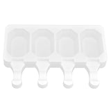 Multi Grid Silicone Ice Bar Mold Heat Resistant Ice Cream Making Mold Kitchen DIY Tool(4Grid Octagonal ) - Front View
