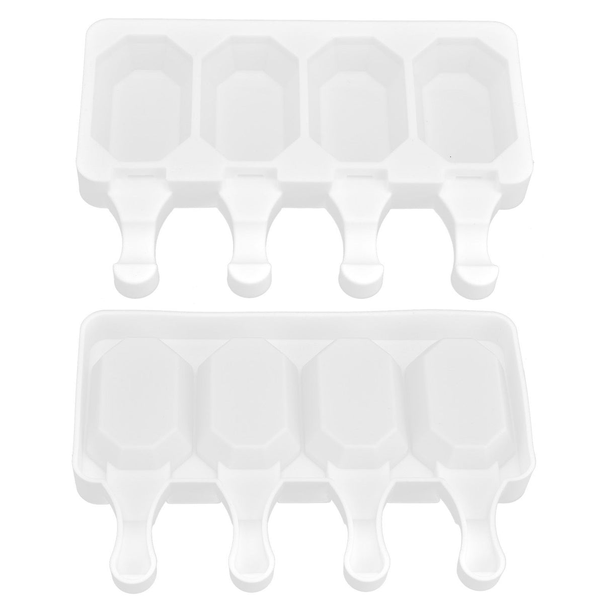 Multi Grid Silicone Ice Bar Mold Heat Resistant Ice Cream Making Mold Kitchen DIY Tool(4Grid Octagonal )