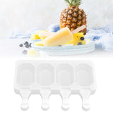 Multi Grid Silicone Ice Bar Mold Heat Resistant Ice Cream Making Mold Kitchen DIY Tool(4Grid Octagonal ) - Extra Image
