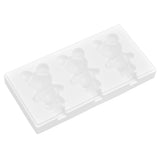 Multi Grid Silicone Ice Bar Mold Heat Resistant Ice Cream Making Mold Kitchen DIY Tool(3Grid Bear Shape )