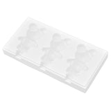 Multi Grid Silicone Ice Bar Mold Heat Resistant Ice Cream Making Mold Kitchen DIY Tool(3Grid Bear Shape )