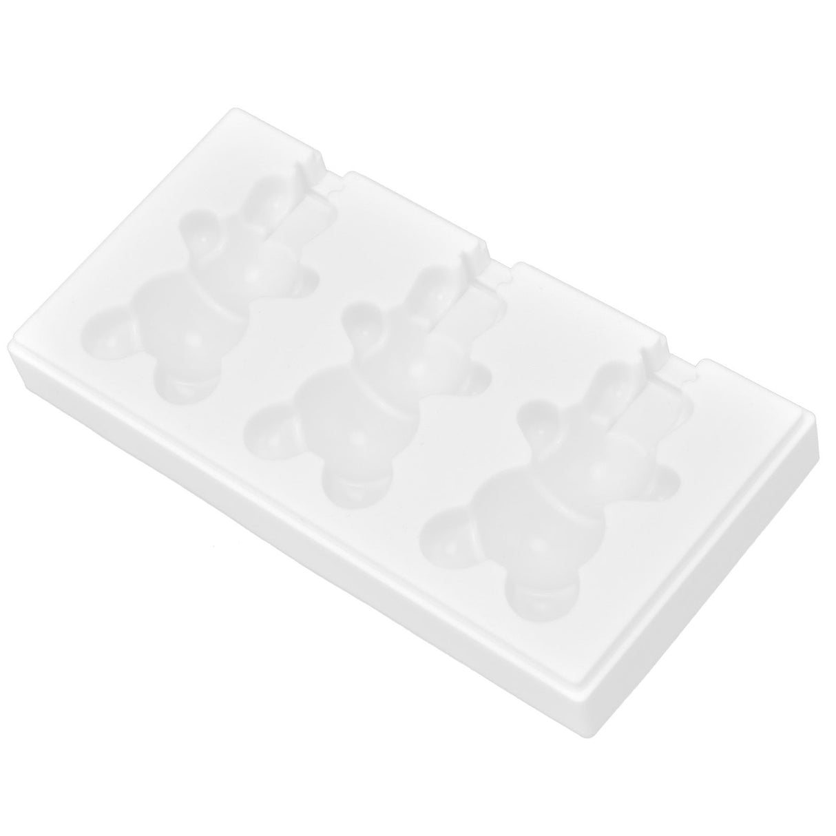 Multi Grid Silicone Ice Bar Mold Heat Resistant Ice Cream Making Mold Kitchen DIY Tool(3Grid Bear Shape )