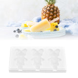 Multi Grid Silicone Ice Bar Mold Heat Resistant Ice Cream Making Mold Kitchen DIY Tool(3Grid Bear Shape ) - Extra Image