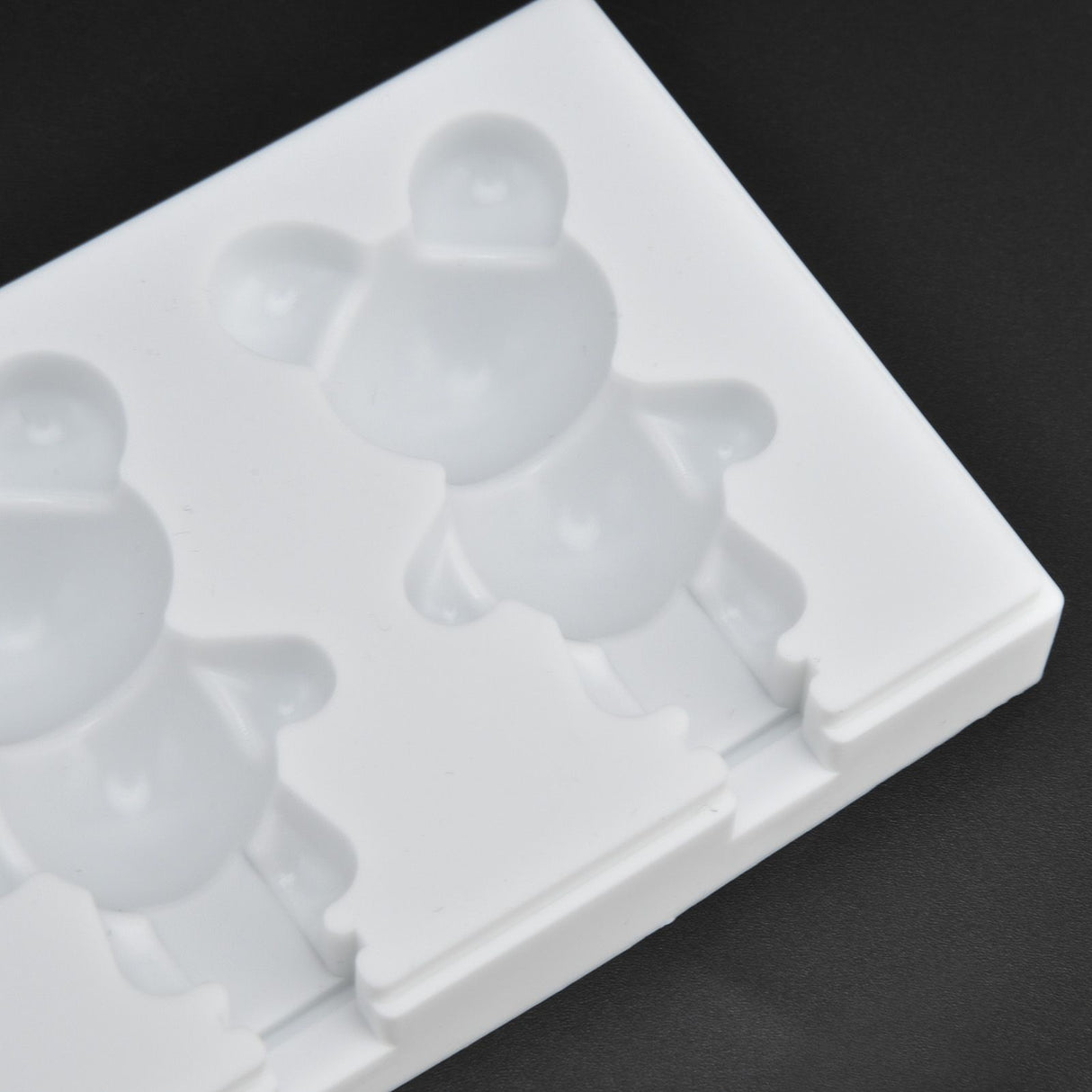 Multi Grid Silicone Ice Bar Mold Heat Resistant Ice Cream Making Mold Kitchen DIY Tool(3Grid Bear Shape )