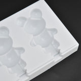 Multi Grid Silicone Ice Bar Mold Heat Resistant Ice Cream Making Mold Kitchen DIY Tool(3Grid Bear Shape ) - Extra Image