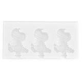 Multi Grid Silicone Ice Bar Mold Heat Resistant Ice Cream Making Mold Kitchen DIY Tool(3Grid Dinosaur Shape )
