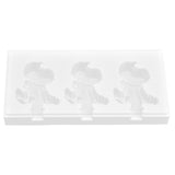 Multi Grid Silicone Ice Bar Mold Heat Resistant Ice Cream Making Mold Kitchen DIY Tool(3Grid Dinosaur Shape ) - Front View