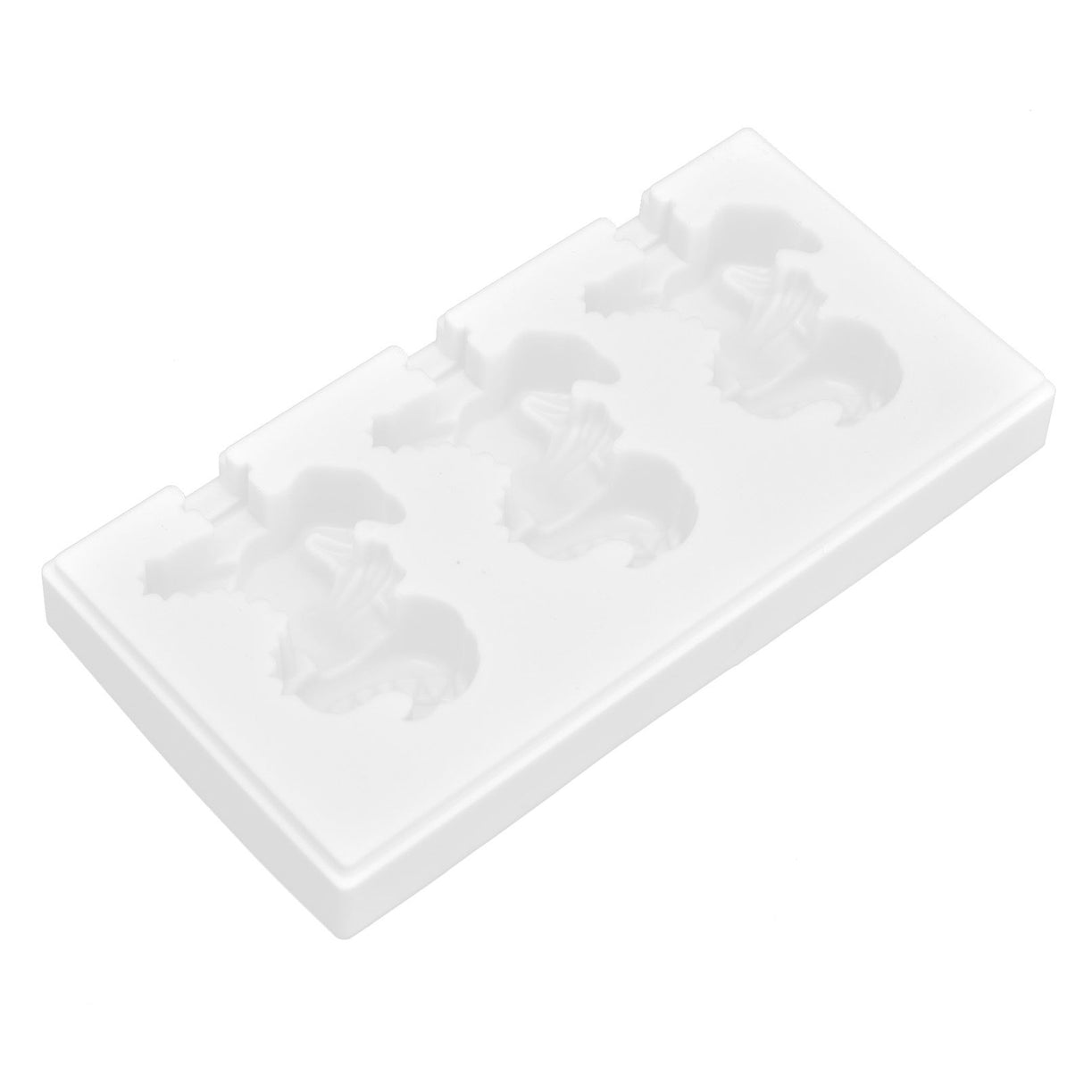 Multi Grid Silicone Ice Bar Mold Heat Resistant Ice Cream Making Mold Kitchen DIY Tool(3Grid Dinosaur Shape )