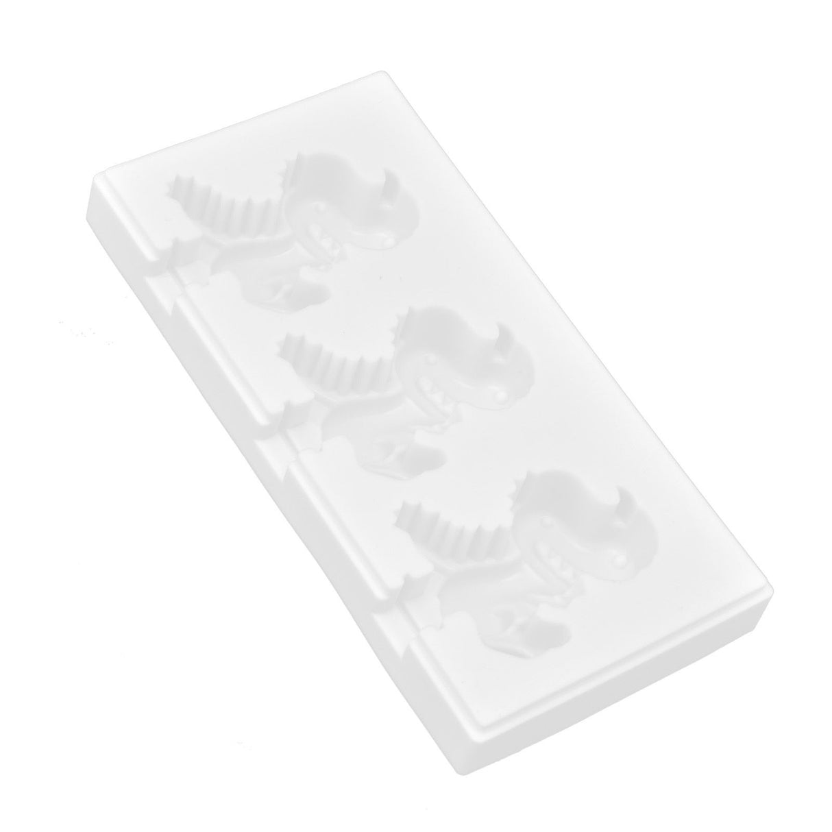 Multi Grid Silicone Ice Bar Mold Heat Resistant Ice Cream Making Mold Kitchen DIY Tool(3Grid Dinosaur Shape )