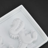 Multi Grid Silicone Ice Bar Mold Heat Resistant Ice Cream Making Mold Kitchen DIY Tool(3Grid Dinosaur Shape )