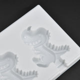 Multi Grid Silicone Ice Bar Mold Heat Resistant Ice Cream Making Mold Kitchen DIY Tool(3Grid Dinosaur Shape )
