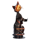 Cat Shaped Wine Rack Metal Sculpture Shelf Practical Sculpture Home Decoration Interior Decoration Crafts