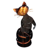 Cat Shaped Wine Rack Metal Sculpture Shelf Practical Sculpture Home Decoration Interior Decoration Crafts