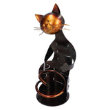 Cat Shaped Wine Rack Metal Sculpture Shelf Practical Sculpture Home Decoration Interior Decoration Crafts - Rear View
