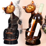 Cat Shaped Wine Rack Metal Sculpture Shelf Practical Sculpture Home Decoration Interior Decoration Crafts - Extra Image
