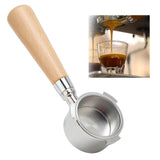 3 Ear Coffee Bottomless Portafilter Coffee Machine Handle Filter Holder for Delonghi Machine CoffeewareBeech Handle 54mm - Extra Image