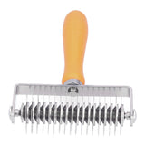 Dough Lattice Roller Stainless Steel Baking Cookies Pie Pizza Roller Cutter with Plastic HandleLattice Roller - Front View