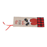 Christmas Santa Grid Design Champagne Bottle Cover Bag Sleeve Christmas Gifts for PartyRed Black Grid