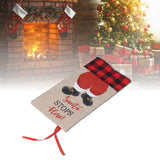 Christmas Santa Grid Design Champagne Bottle Cover Bag Sleeve Christmas Gifts for PartyRed Black Grid - Extra Image