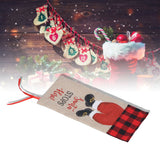 Christmas Santa Grid Design Champagne Bottle Cover Bag Sleeve Christmas Gifts for PartyRed Black Grid