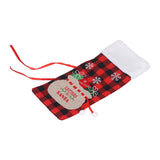 Square Grid Design Wine Bottle Cover Wine Bottle Sweater Bag for Home Christmas Party Home BarRed Black Grid