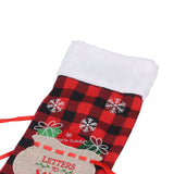 Square Grid Design Wine Bottle Cover Wine Bottle Sweater Bag for Home Christmas Party Home BarRed Black Grid - Extra Image