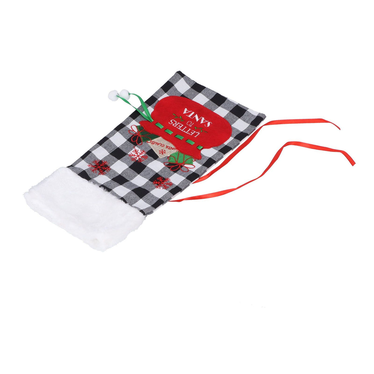 Square Grid Design Wine Bottle Cover Wine Bottle Sweater Bag for Home Christmas Party Home BarBlack White Grid