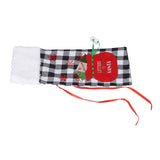 Square Grid Design Wine Bottle Cover Wine Bottle Sweater Bag for Home Christmas Party Home BarBlack White Grid