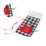 Square Grid Design Wine Bottle Cover Wine Bottle Sweater Bag for Home Christmas Party Home BarBlack White Grid