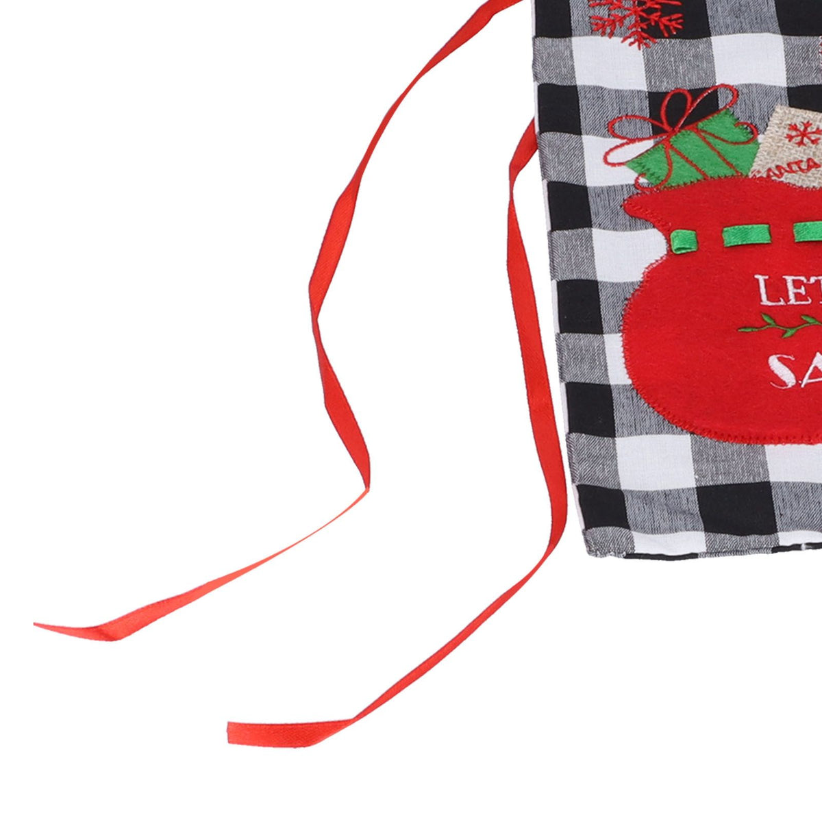 Square Grid Design Wine Bottle Cover Wine Bottle Sweater Bag for Home Christmas Party Home BarBlack White Grid