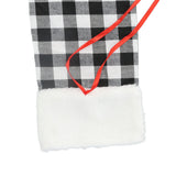 Square Grid Design Wine Bottle Cover Wine Bottle Sweater Bag for Home Christmas Party Home BarBlack White Grid
