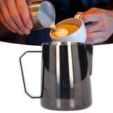 600ml Stainless Steel Coffee Pitcher Coffee Milk Frothing Cup Steaming Pitcher with Pointed MouthWithout Label