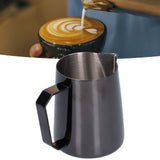 600ml Stainless Steel Coffee Pitcher Coffee Milk Frothing Cup Steaming Pitcher with Pointed MouthWithout Label - Extra Image