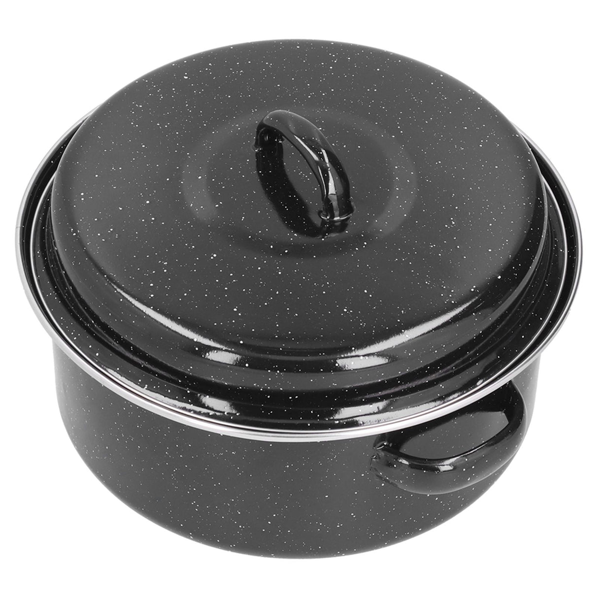 Oval Roaster Enamel Oval Roaster Excellent Heating for Barbucue and Sweet Potato Black for Family